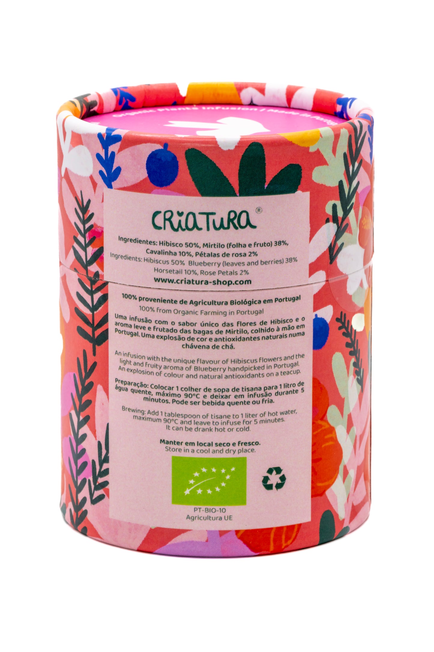Criatura Hibisco Cavalinha Mirtilo e Pétalas de Rosa - Trás