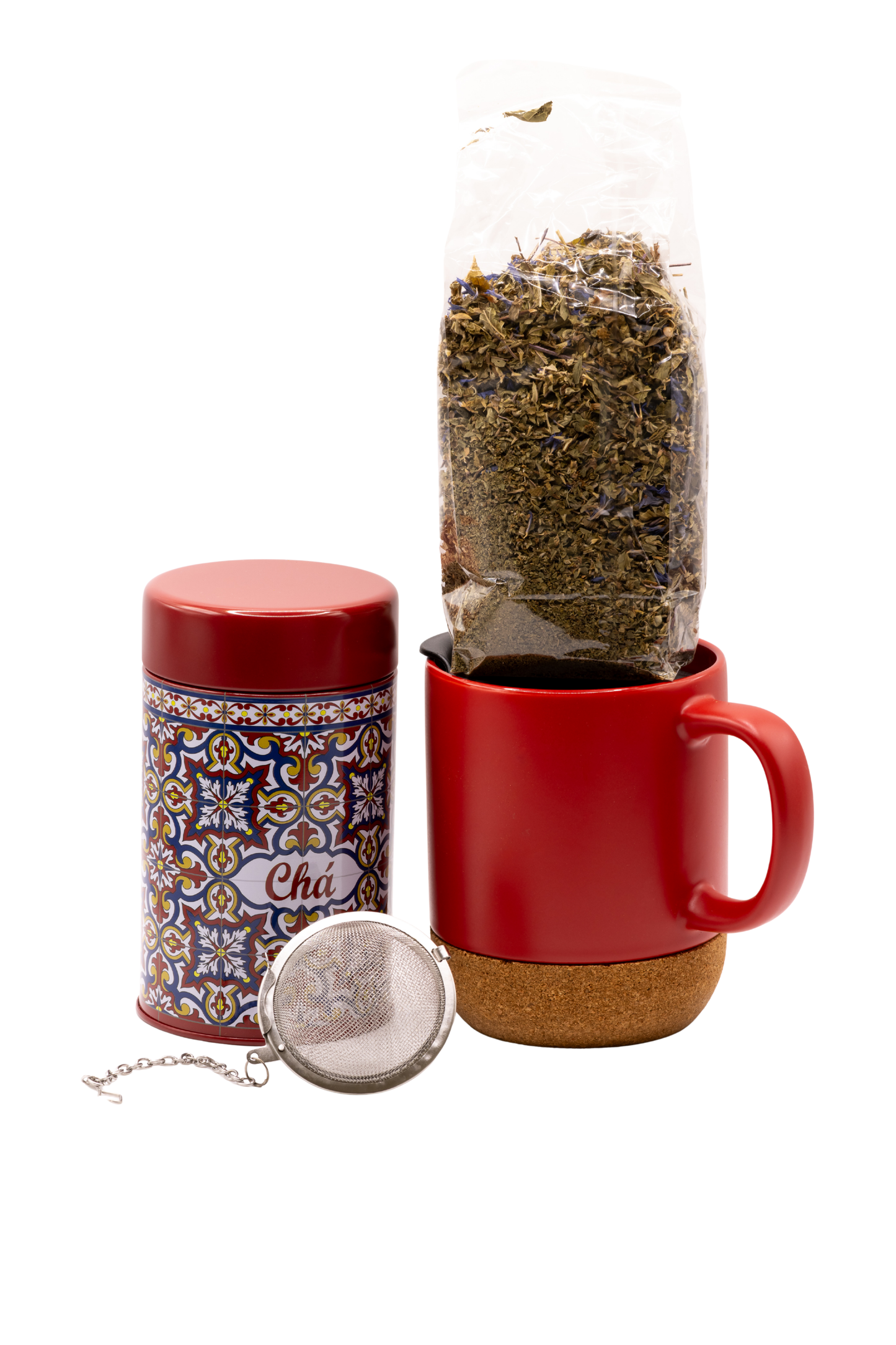 Kit Chá Menta & Hortelã — Digestão Leve e Frescura Herbal (Lata Vermelha)