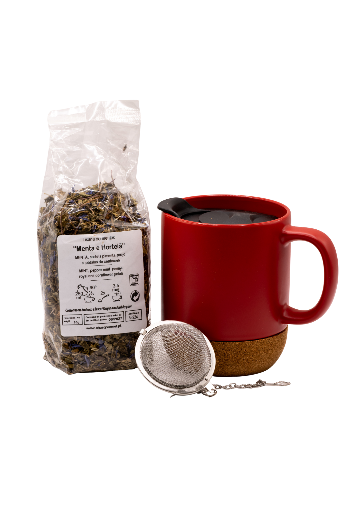 Kit Chá Menta & Hortelã — Digestão Leve e Frescura Herbal (Lata Vermelha)
