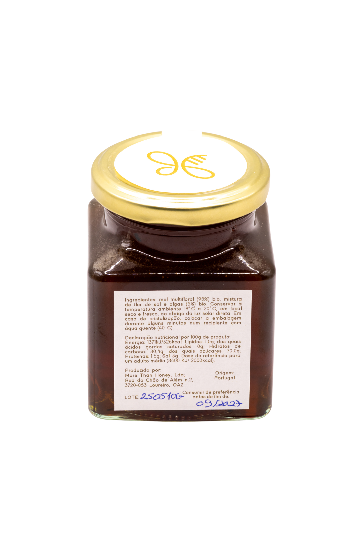Mel Biológico com Alga e Flor de Sal 375g | Toque Marinho e Gourmet