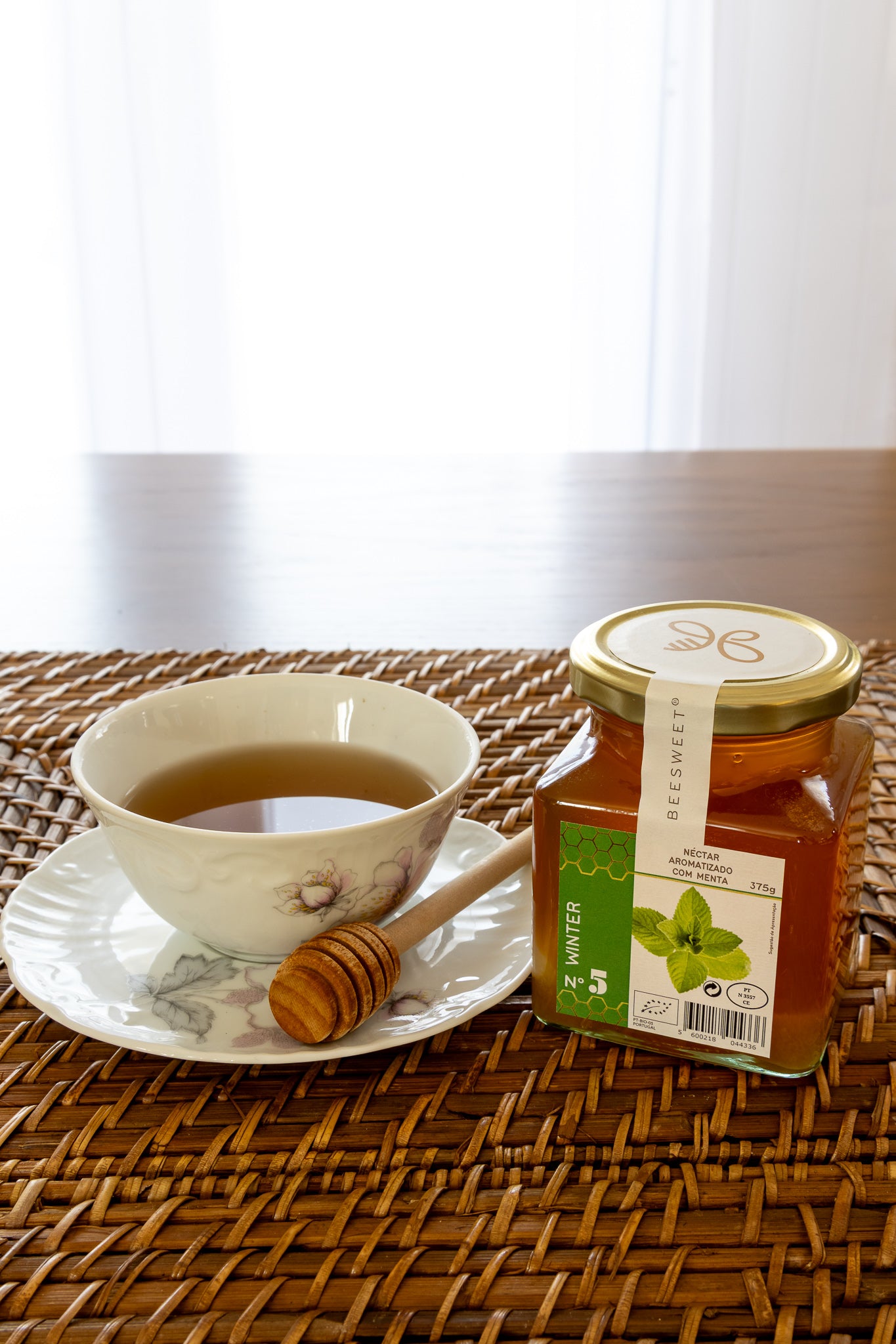 Mel com Menta BIO 375g | Refrescante, Digestivo e Energizante