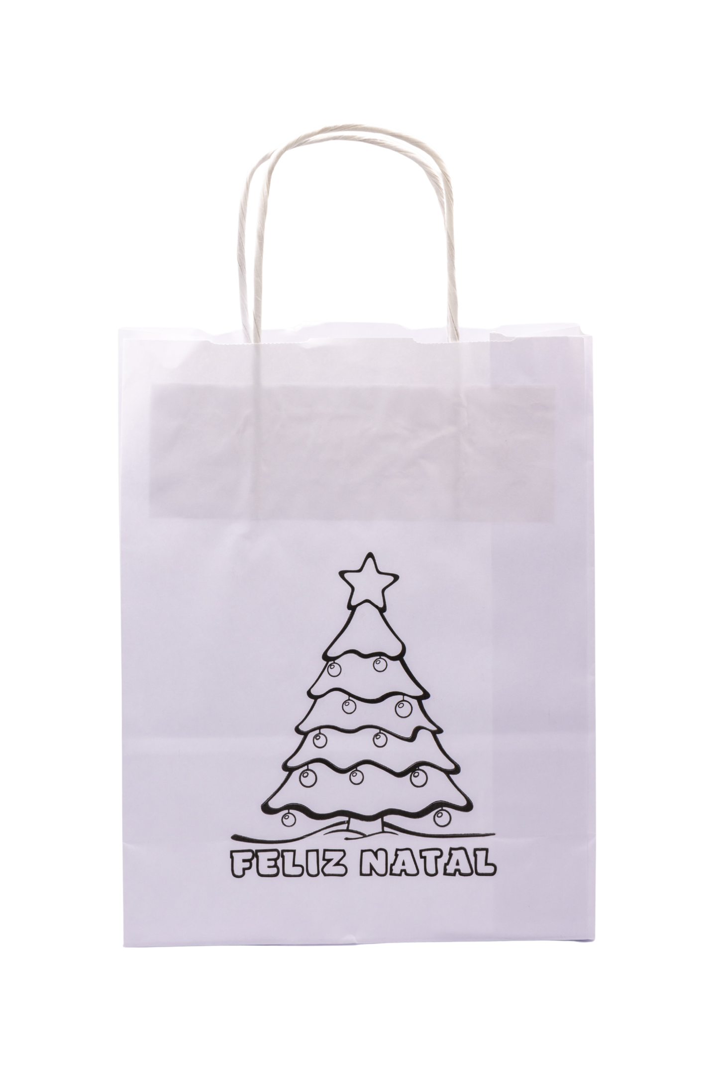 Saco Natal Kids Branco 18x8x24 – presente criativo e leve