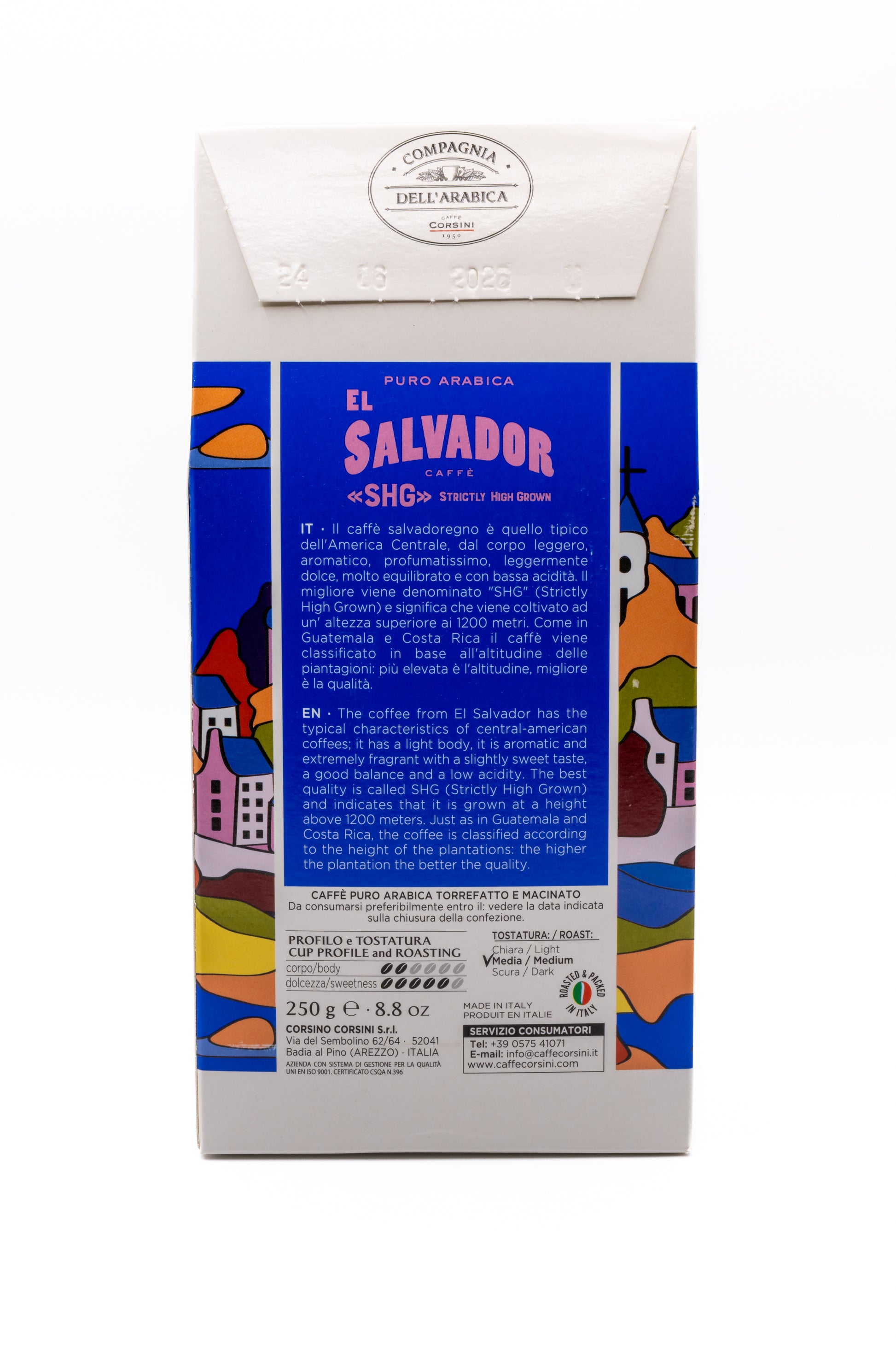 Café El salvador - Trás