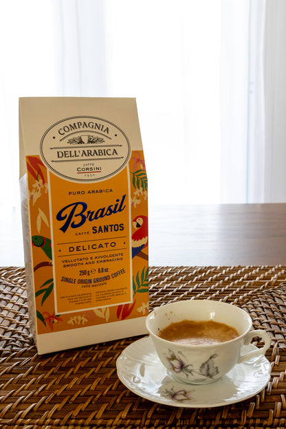 Café Moído Brasil Santos Arábica 250 g – Sabor Aveludado