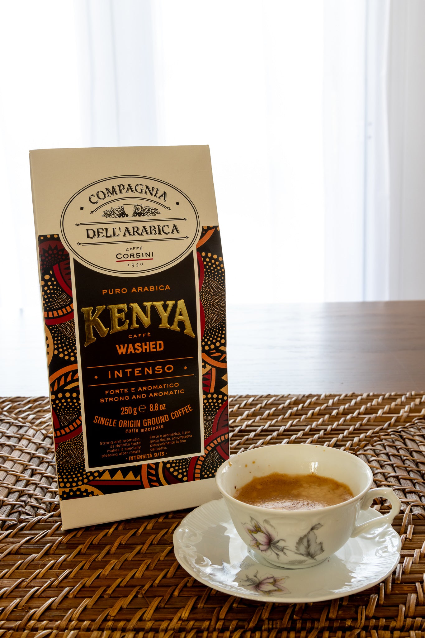 Kenya Washed Ground Coffee, 100% Arabica, 250g, Medium Roast