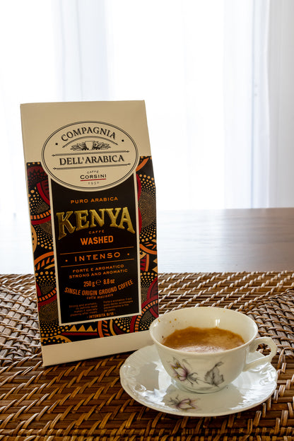 Kenya Washed Ground Coffee, 100% Arabica, 250g, Medium Roast