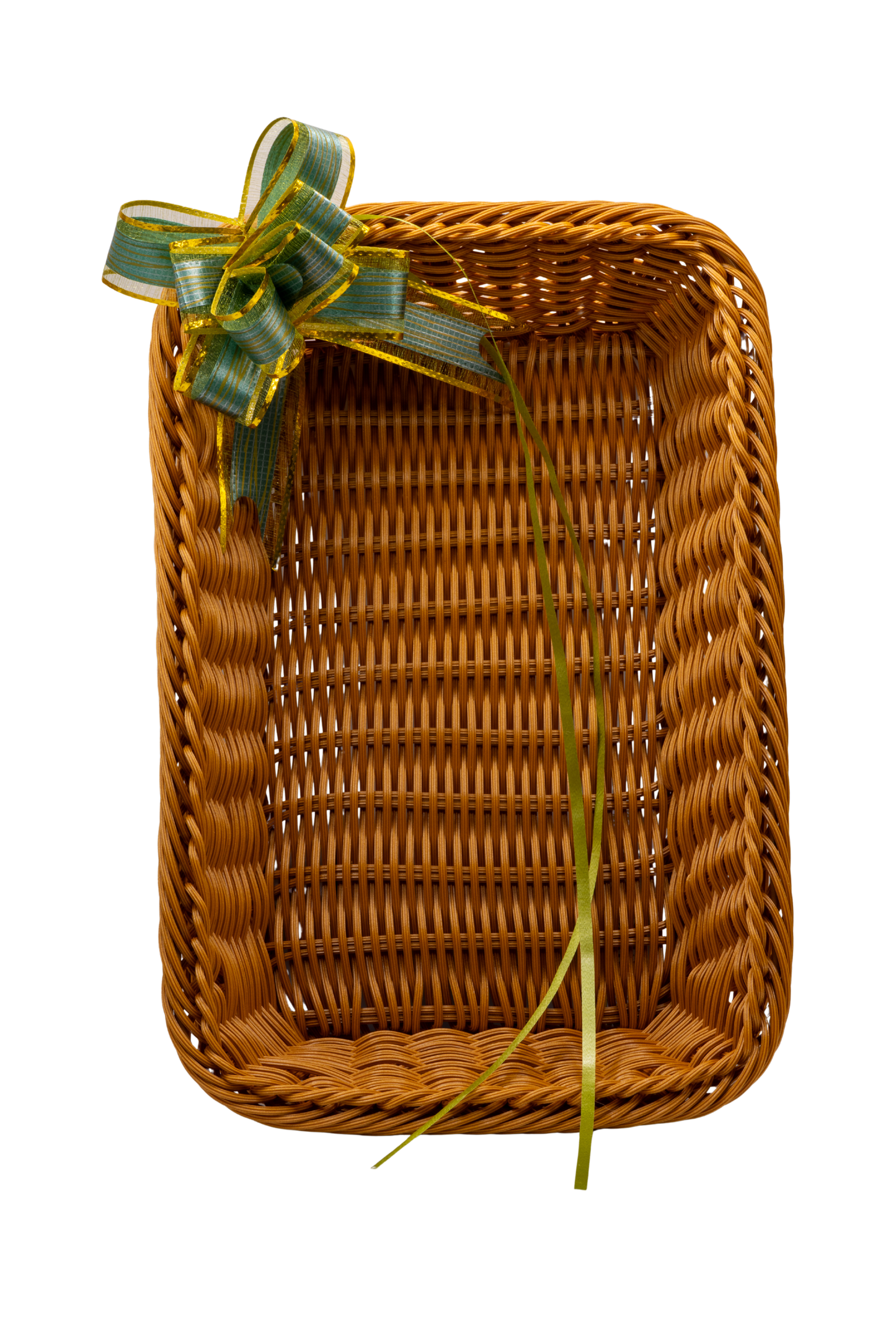 Cesta de Verga com Celofane e Laço | Base Natural para Cabazes