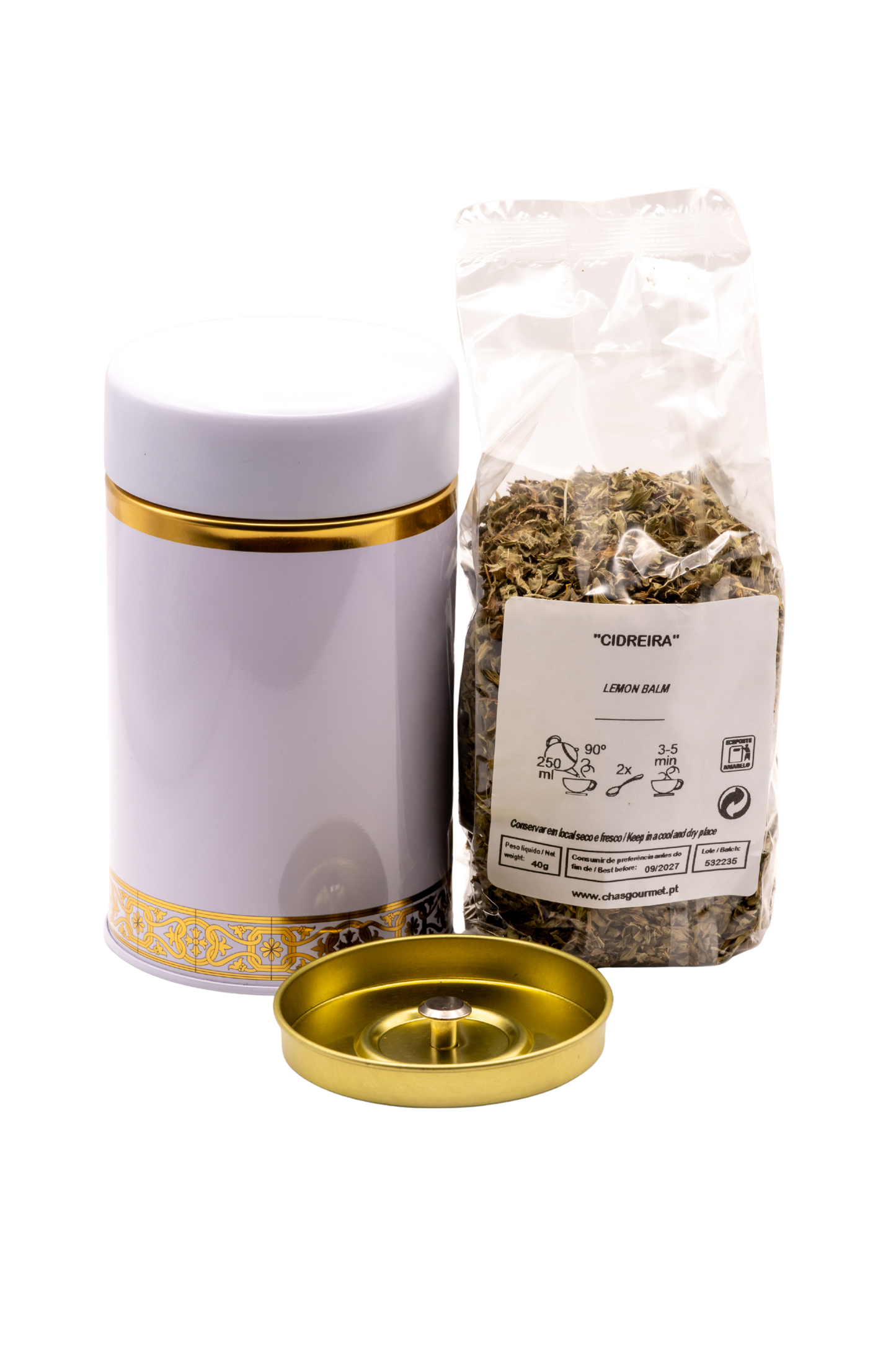 Cidreira Premium em Lata — Calmante Natural para Relaxar & Dormir