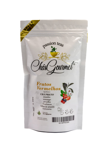 Chá Preto Frutos Vermelhos — Energia Intensa e Antioxidantes