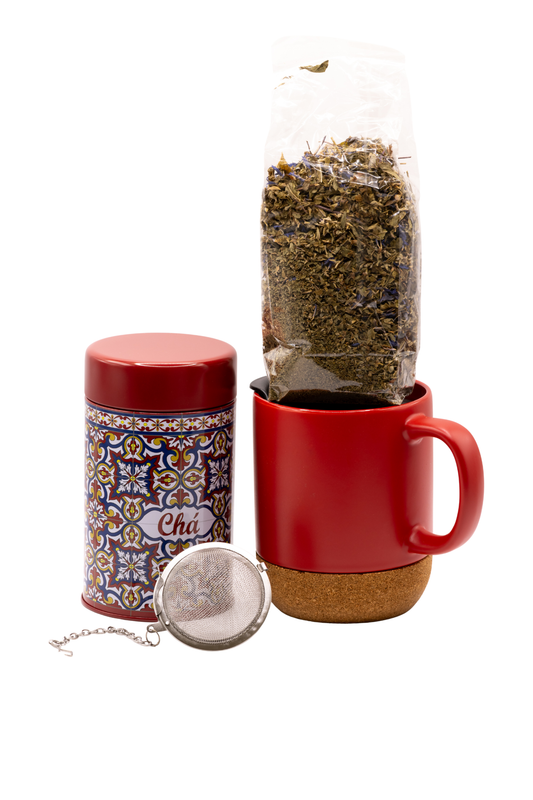 Kit Chá Menta & Hortelã — Digestão Leve e Frescura Herbal (Lata Vermelha)