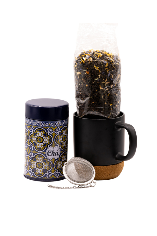 Kit Chá Limão & Gengibre — Energia Natural e Sabor Revigorante (Lata Azul)