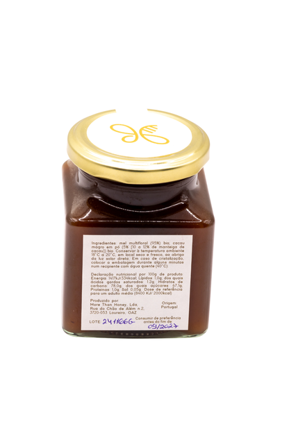 Mel Biológico com Cacau 375g | Sabor Intenso e Gourmet