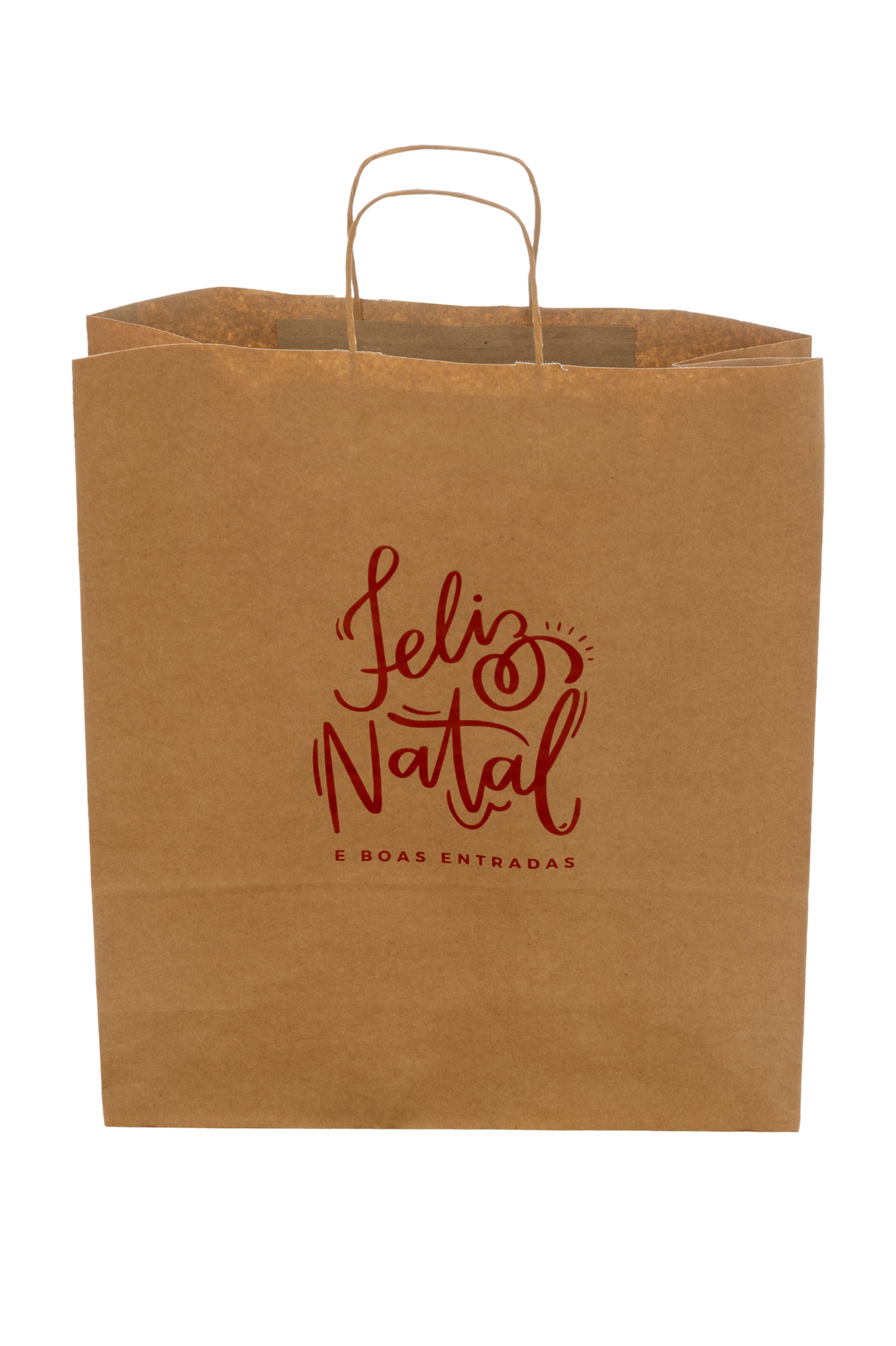 Saco Natal Premium 42x16x50 — Embalagem kraft festiva e prática