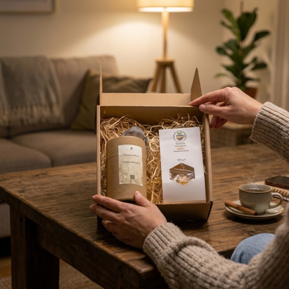 Caixa Presente Rooibos e Canela com Infusor e Rebuçados de Mel