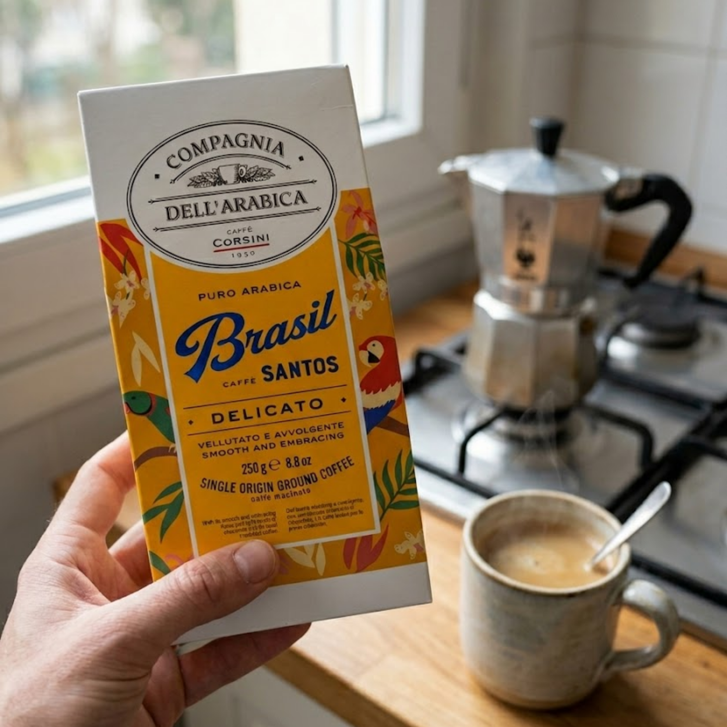 Café Brasil Santos Moído 250g 100% Arábica Suave e Aveludado