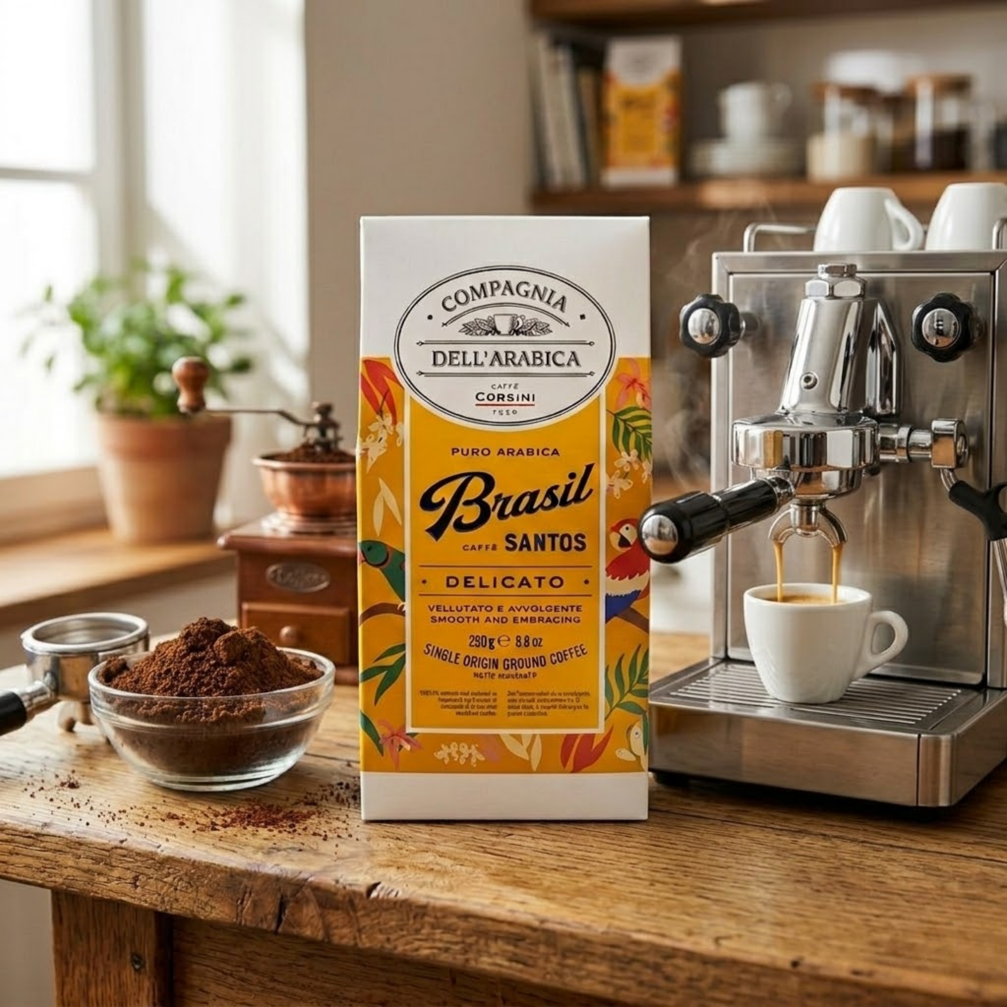 Café Brasil Santos Moído 250g 100% Arábica Suave e Aveludado