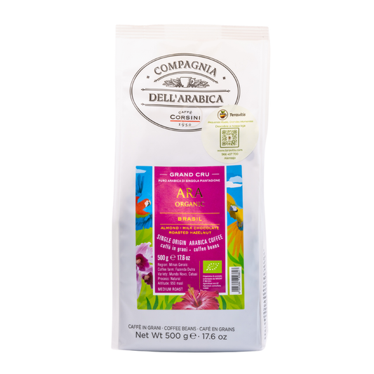 Café em Grão Brasil Orgânico 500g 100% Arábica Doce e Envolvente