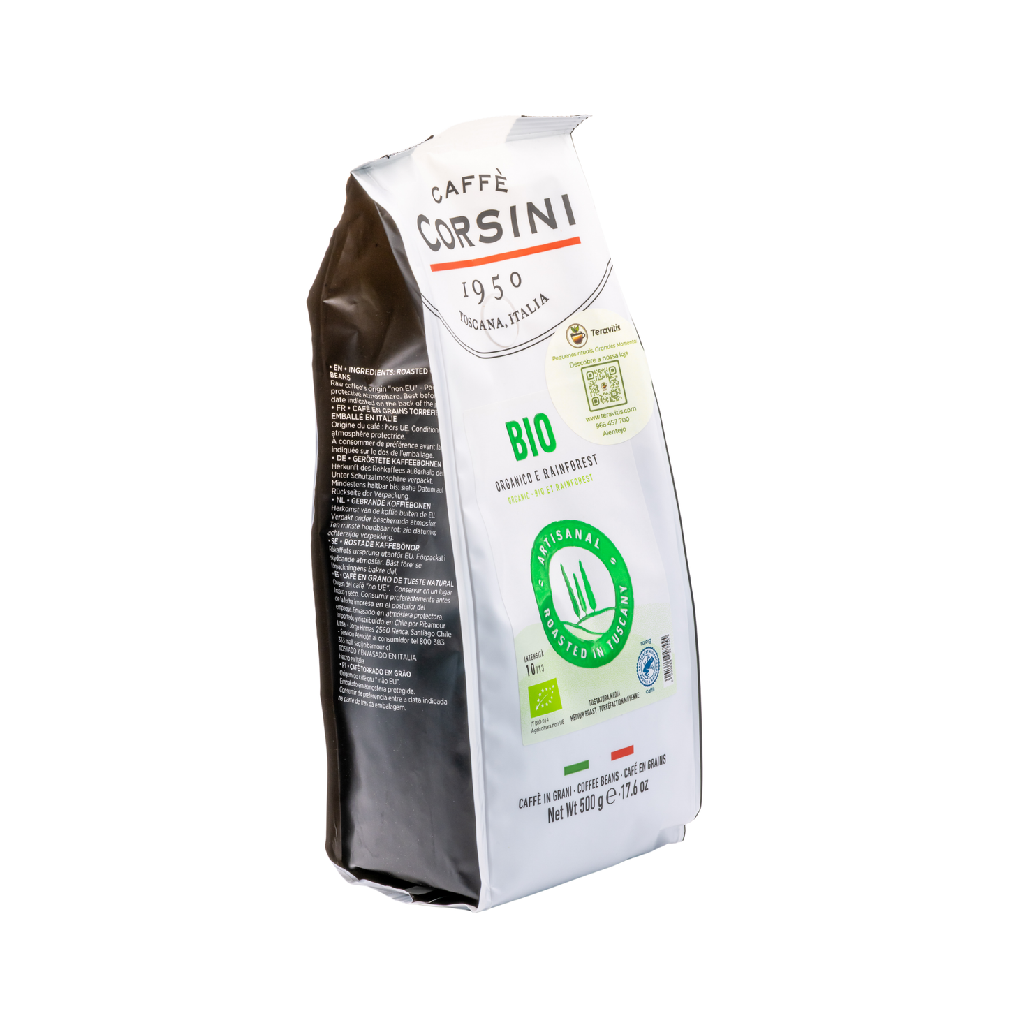 Café em Grão BIO Rainforest Alliance 500g Blend Orgânico Intenso e Sustentável