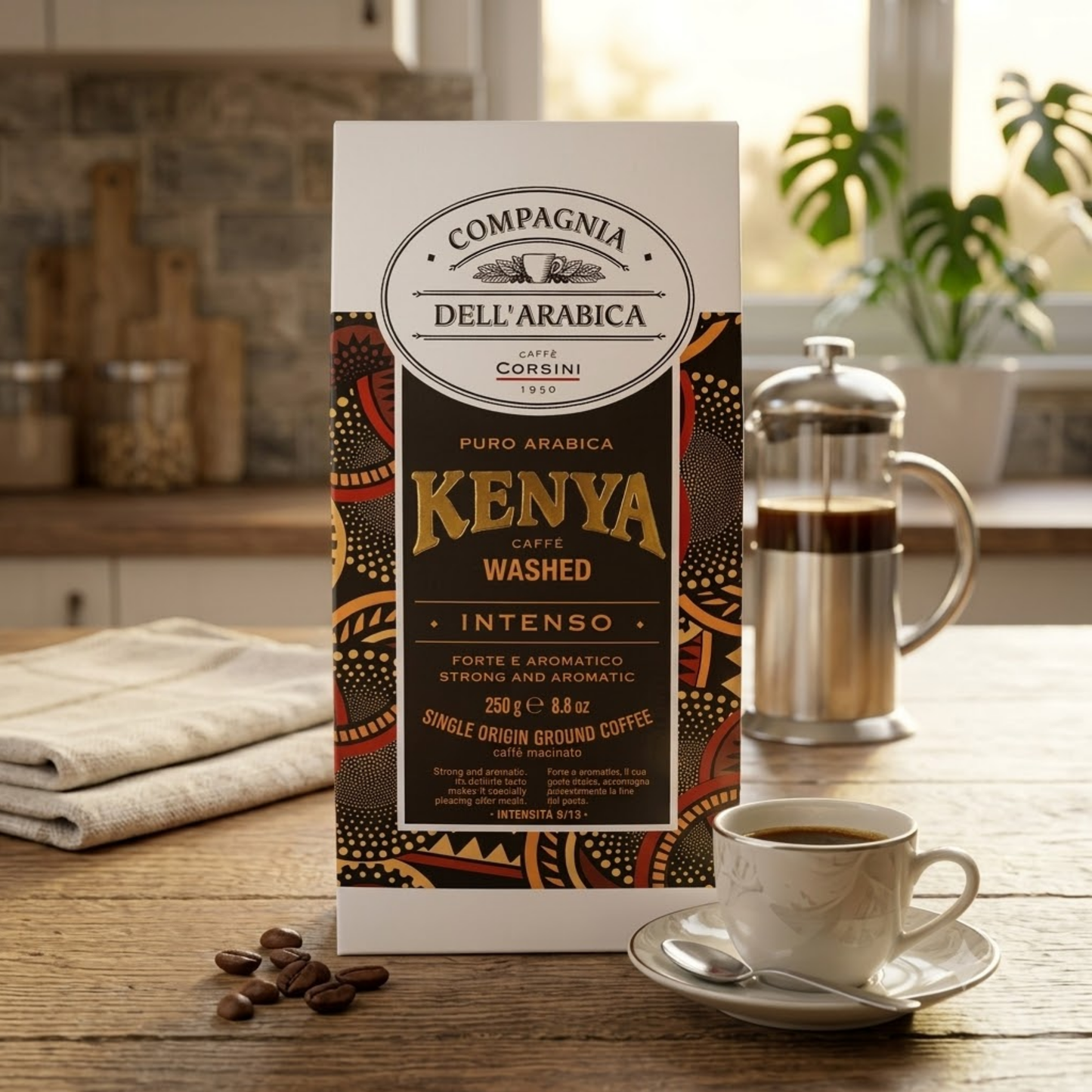 Café Quénia Moído 250g 100% Arábica Intenso e Vibrante