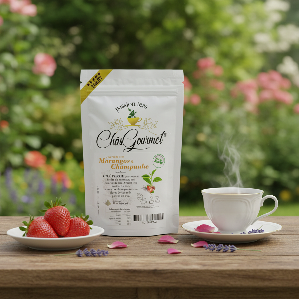 Chá Morangos & Champanhe - Pausa da tarde no jardim