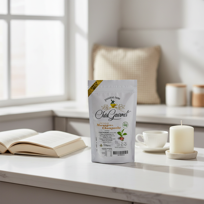 Chá Morangos & Champanhe - Ritual matinal realista