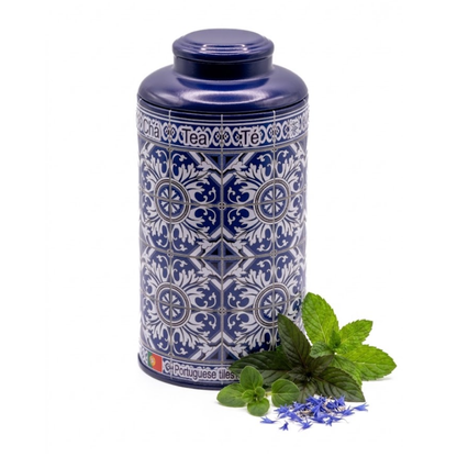 Menta y Hierbabuena – Ritual Refrescante Digestivo | Lata Azul con Diseño en Relieve