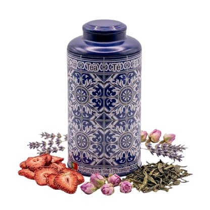 Té de hierbas con sabor portugués – Frescura y alivio (lata azul)