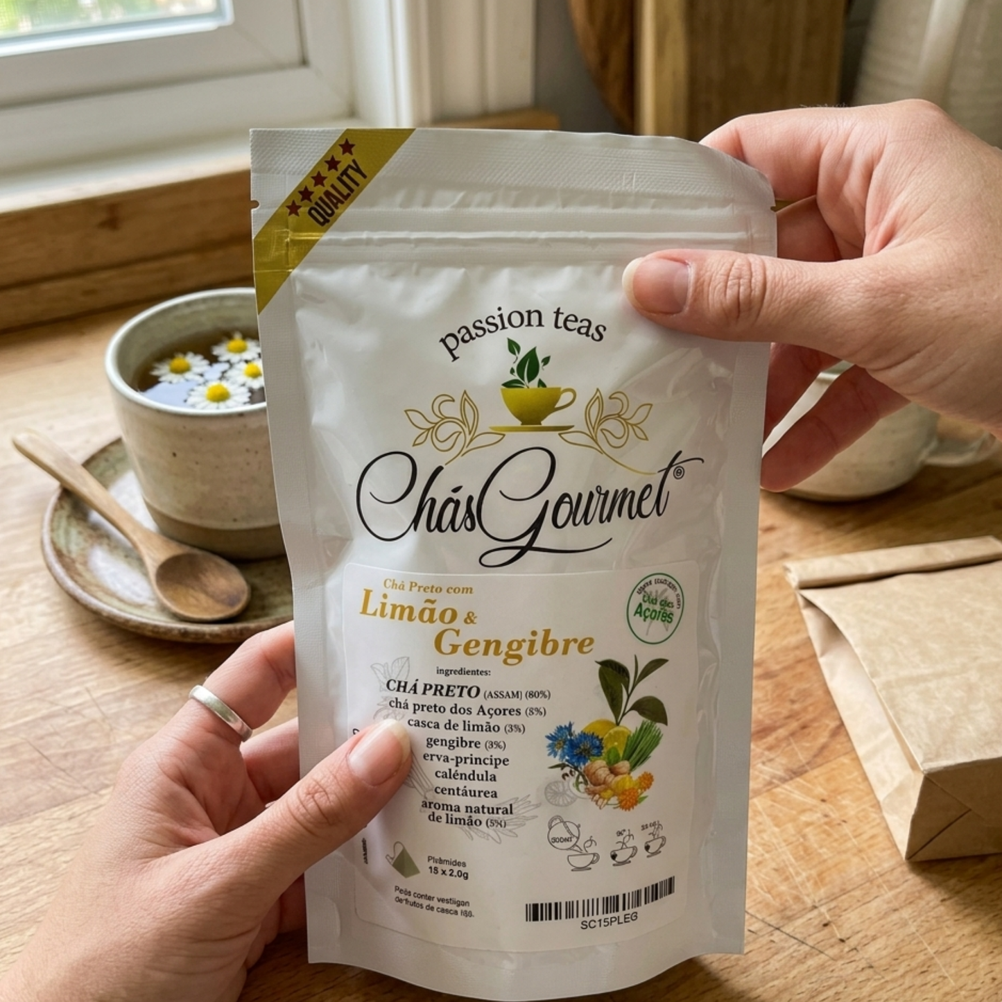 Té negro con limón y jengibre: energía natural y bienestar digestivo