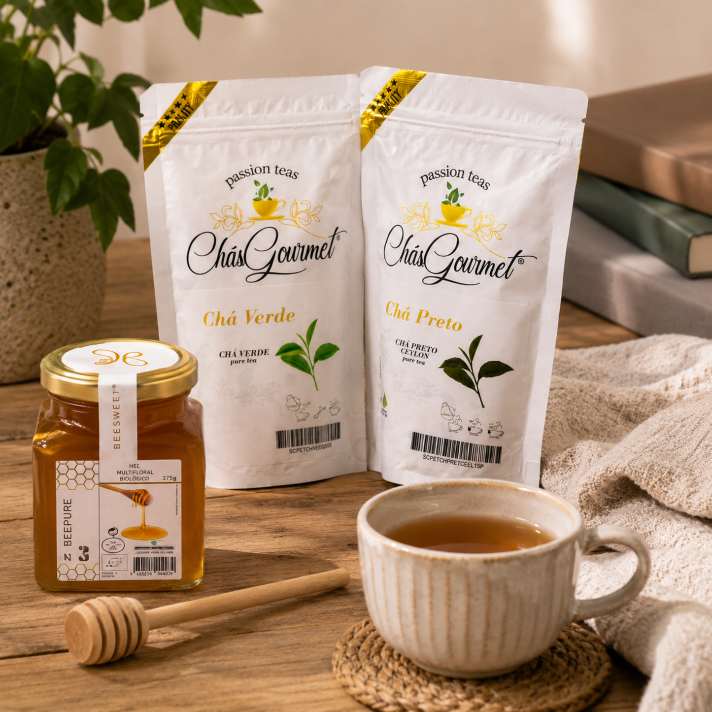 Teravitis Energy Ritual with intense teas and organic honey.