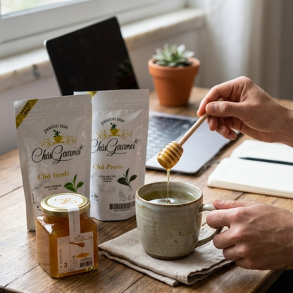 Teravitis Energy Ritual with intense teas and organic honey.