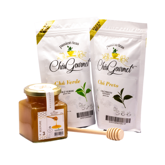 Teravitis Energy Ritual with intense teas and organic honey.