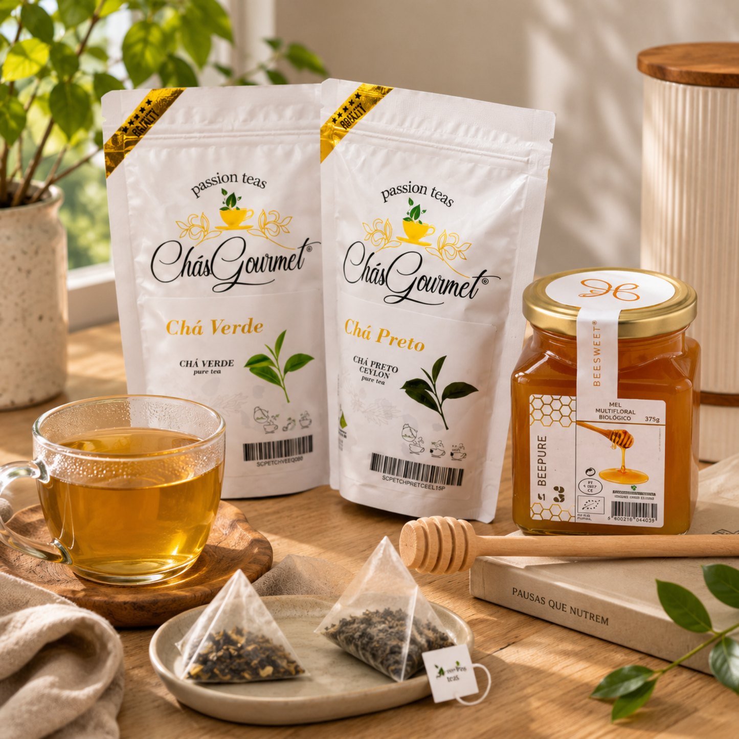 Teravitis Energy Ritual with intense teas and organic honey.