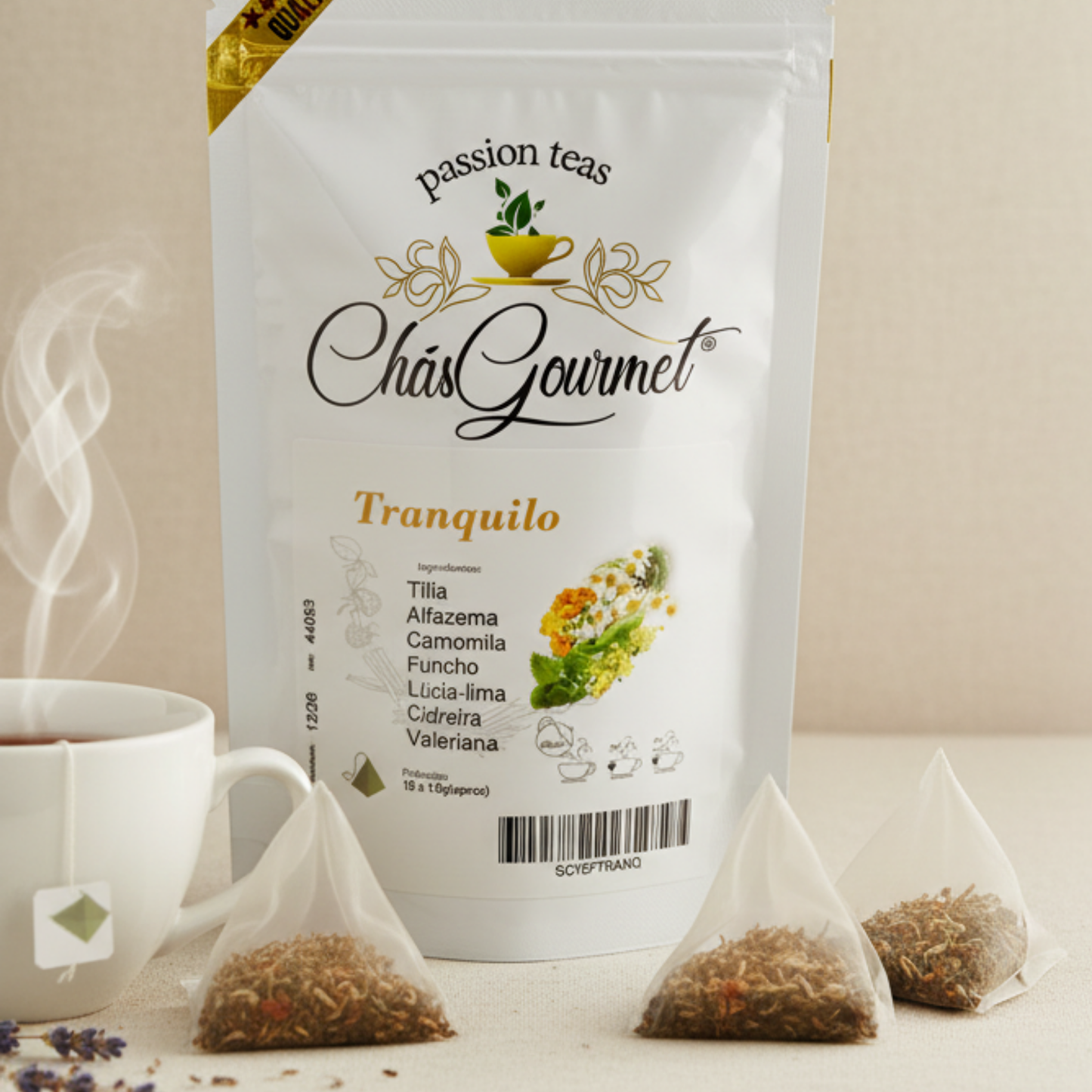 Quiet 15 Pyramid Herbal Tea — Natural Sleep and Stress Relief