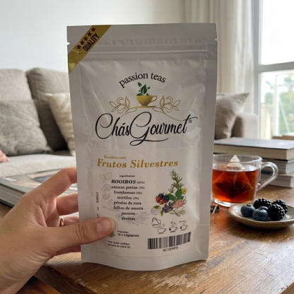 Chá Rooibos Frutos Silvestres | Infusão Sem Cafeína Relaxante