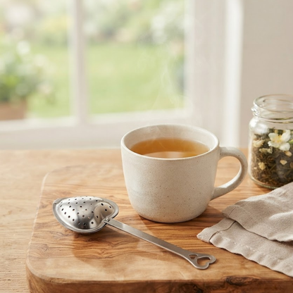 Infusor de té en forma de corazón – Acero inoxidable para infusiones elegantes
