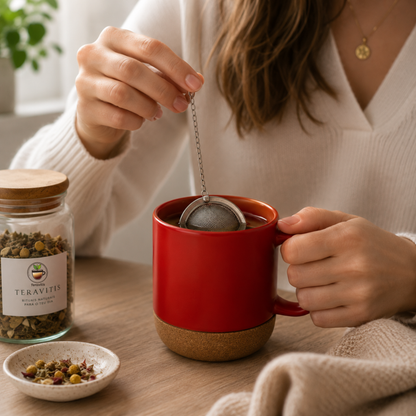Infusor de Chá em Inox com Corrente | Infusão Limpa e Fácil