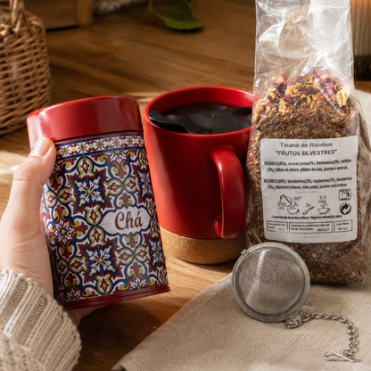 Rooibos Frutos Silvestres Sem Cafeína com Caneca Térmica