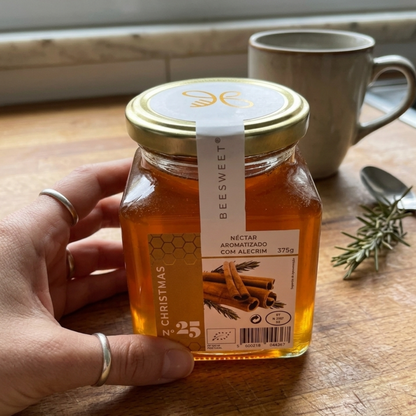 Organic Honey with Rosemary 375g | Aromatic, Relaxing and Immune-Protective