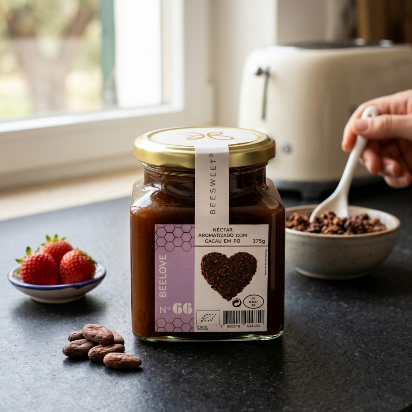 Miel Orgánica con Cacao 375g | Sabor Intenso y Gourmet