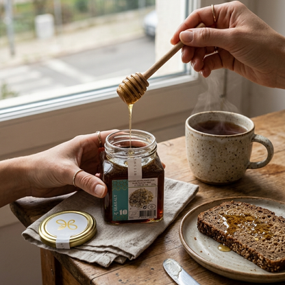 Miel ecológica con algas y flor de sal 375 g | Toque marino y gourmet