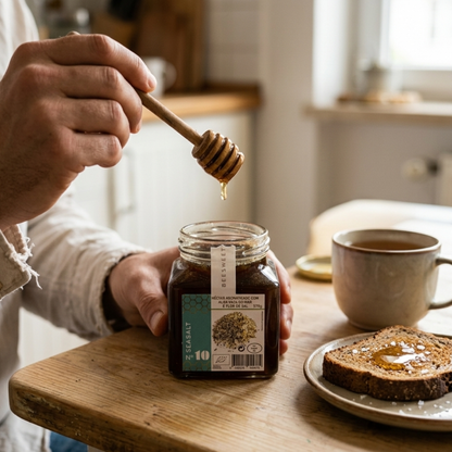 Miel ecológica con algas y flor de sal 375 g | Toque marino y gourmet