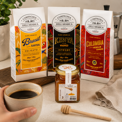 Cafés do Mundo 100% Arábica com Mel Biológico para Degustar