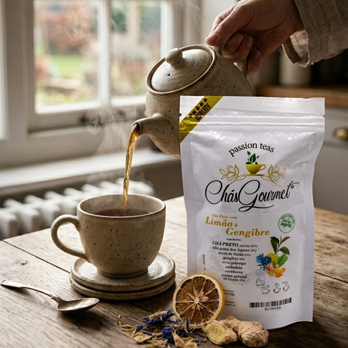 Té negro con limón y jengibre: energía natural y bienestar digestivo