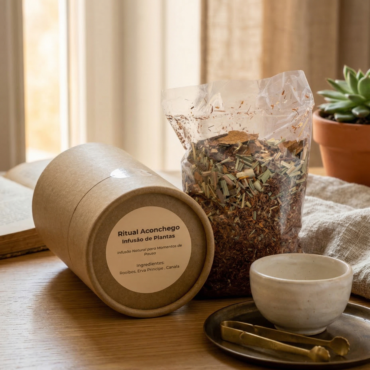 Infusão Rooibos e Canela sem cafeína em folhas soltas