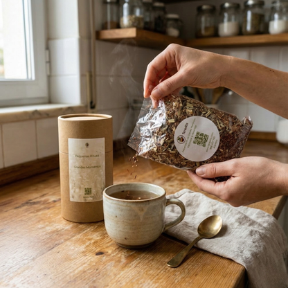 Rooibos con frutos del bosque: digestivo, suave y sin cafeína.