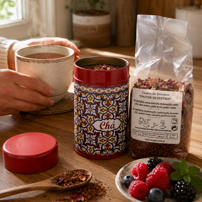 Rooibos com Frutos Silvestres para Digestão Leve e Pausas