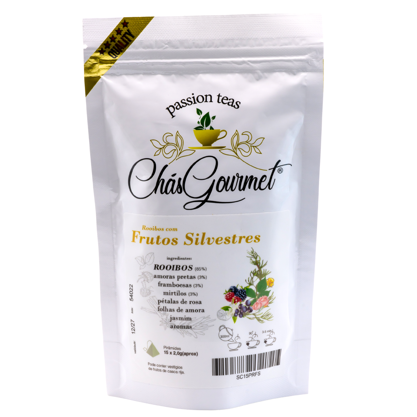 Chá Rooibos Frutos Silvestres | Infusão Sem Cafeína Relaxante