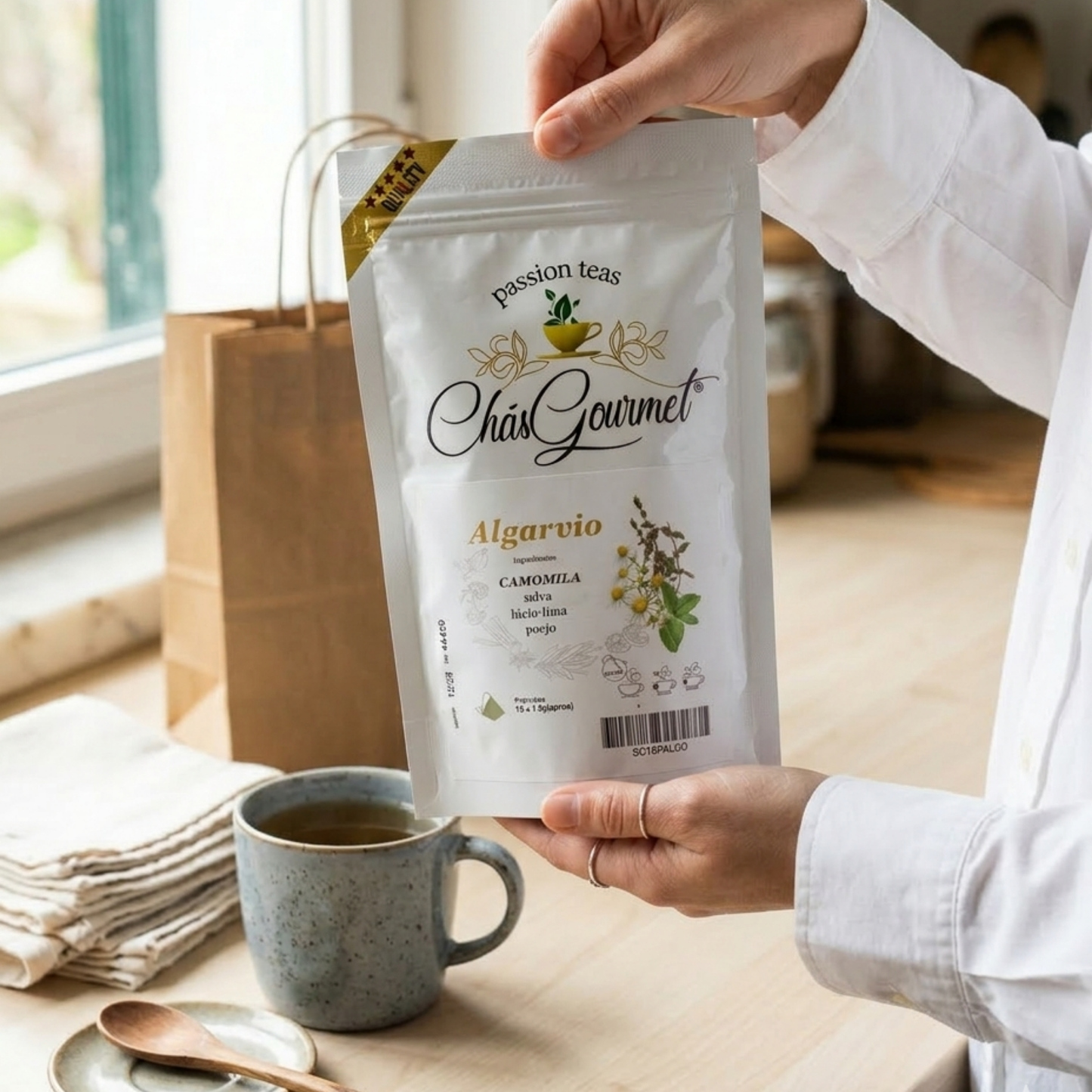 Tisana Algarvio Calmante Natural — Digestão e Serenidade